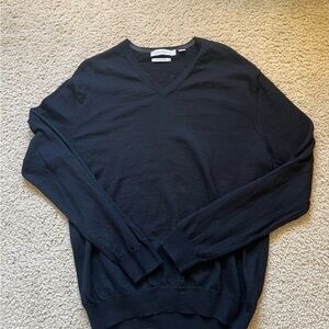 Calvin Klein Men's Black V-Neck Sweater